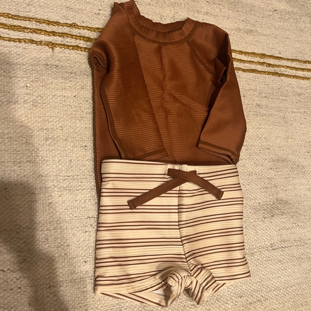 Rylee + Cru Striped Rashguard Set - Picture 3 of 6